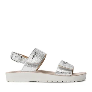 Sandały Geox J S.Costarei G. A J15EAA 000BN C1007 S Srebrny - Buty dla dziewczynek - miniaturka - grafika 1