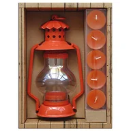 Latarki - LAROOM 12934 – zestaw prezentowy latarka porta-velas Outdoor, czerwona - miniaturka - grafika 1