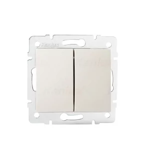 Kanlux Łącznik zwierny podwójny LOGI 02-1022-103 kr 25129 - Wyłączniki światła i elektryczne - miniaturka - grafika 1