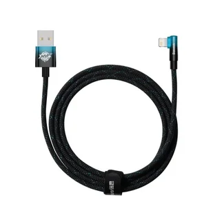 Baseus MVP 2 Elbow kątowy kabel przewód z bocznym wtykiem USB / Lightning 2m 2.4A niebieski (CAVP000121) - Kable komputerowe i do monitorów - miniaturka - grafika 4