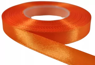 Wstążka satynowa TASIEMKA 32mbx12mm POMARAŃCZ WS12 - Opakowania i torebki na prezenty - miniaturka - grafika 1