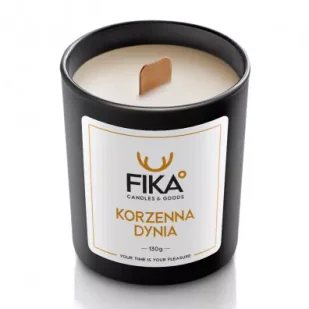 Fika Candles&Goods Świeca sojowa - Korzenna Dynia 160 ml - Świece - miniaturka - grafika 1