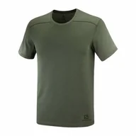 Koszulki sportowe damskie - Koszulka salomon Essential Solid Olive Night - miniaturka - grafika 1