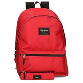 Plecaki szkolne i tornistry - Pepe Jeans Aris plecak na laptopa i piórnik szkolny 15,6" czerwony 31 x 44 x 17,5 cm poliester 30,01 l, czerwony, plecak na laptopa + piórnik szkolny, Czerwona, Plecak na laptopa + piórnik - miniaturka - grafika 1
