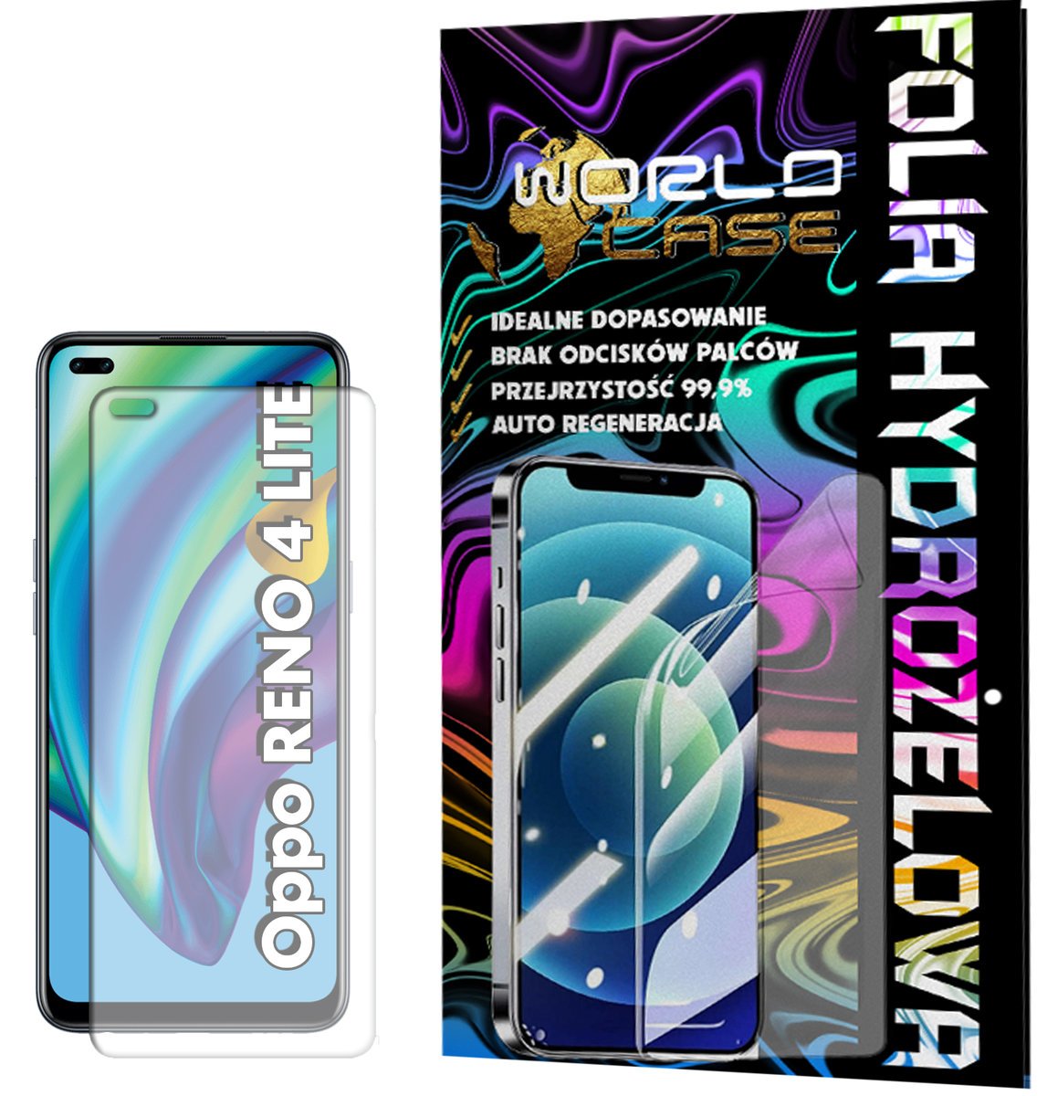 FOLIA HYDROŻELOWA OCHRONNA DO Oppo RENO 4 LITE - NA EKRAN MOCNA