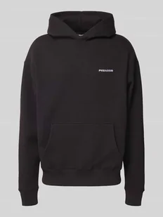Bluza o kroju oversized z kapturem, wyhaftowanym logo i kieszenią kangurką - Bluzy męskie - miniaturka - grafika 1