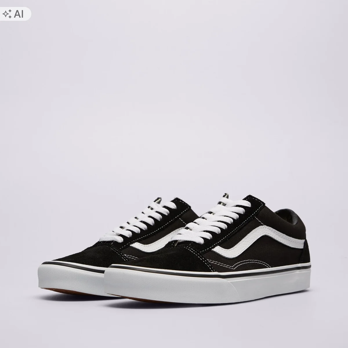 VANS OLD SKOOL TRAMPKI DAMSKIE ZE SKÓRĄ CZARNE SZNUROWANE 39 26MA