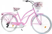 Rowery - Dallas Bike Cruiser 7spd Alu 28 cali Damski Różowy - miniaturka - grafika 1