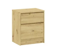 Meble do sypialni - Szafka Nocna Basit 2S Dąb Artisan z Listwą Dwustronną - miniaturka - grafika 1