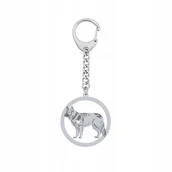 Breloki - Brelok do kluczy z psem Owczarek Staroniemiecki 925 Prezent Kobieta GRAWER - miniaturka - grafika 1