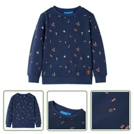 Bluzy dla dziewczynek - Bluza dziecięca - granatowy melanż - 92 - Bluza Dla Dziecka - miniaturka - grafika 1