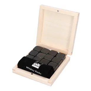 Zestaw kamieni w drewnianym pudełku - bazalt - Pozostałe akcesoria barmańskie - miniaturka - grafika 1