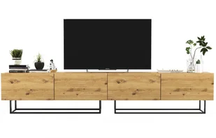Szafka RTV, stojąca, loft, industrialna, enjoy, 240x35x46 cm, dąb artisan, mat - Szafki RTV - miniaturka - grafika 1