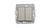 Sterowanie roletami - MINI Mechanizm łącznika żaluzjowego z podtrzymaniem (dwa klawisze bez piktogramów) taupe 60MWP-88.1 - miniaturka - grafika 1