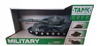 Samochody i pojazdy dla dzieci - CZOŁG MILITARNY NA BATERIE TANK RUCH, ŚWIATŁO - miniaturka - grafika 1