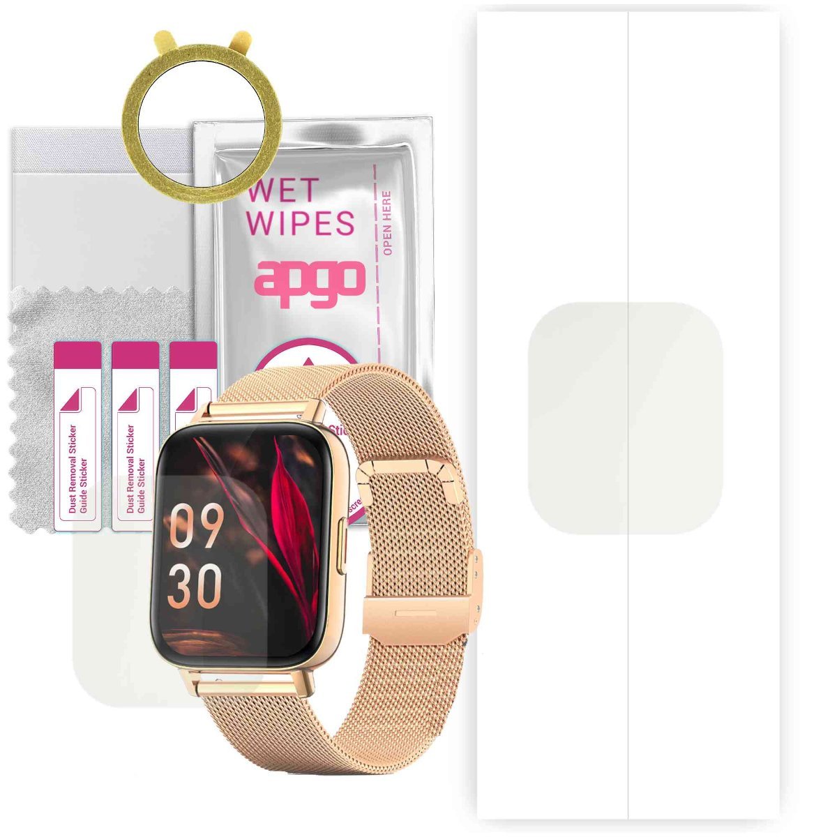 1x Folia hydrożelowa MATOWA do Nemheng I22 - apgo Smartwatch Hydrogel MATTE Protection Ochrona na ekran smartwatcha