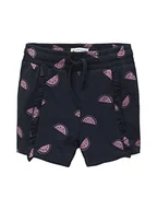 Spodenki damskie - TOM TAILOR Dziewczęce dziecięce szorty dresowe z falbankami, 31701 - Dark Blue Pink Melon Print, 116/122 cm - miniaturka - grafika 1
