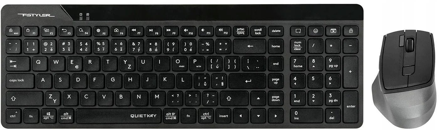 A4 Tech A4Tech A4tech FG2400 Air2 bezprzewodowy zestaw biurowy klawiatury z myszą CZ czarny
