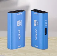 Rozgałęźniki - logilink Repeater HDMI, 8K/60HZ, HDCP2.3, Alu, niebieski - miniaturka - grafika 1