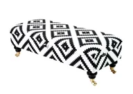 Ławki do przedpokoju - Kufer tapicerowany skrzynia QM-7 50cm EMRAWOOD Etno Pixel Duży 01 - miniaturka - grafika 1