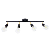 Lampy sufitowe - Britop Porcia lampa sufitowa (spot) 4-punktowa czarna/złota 8127404 8127404 - miniaturka - grafika 1