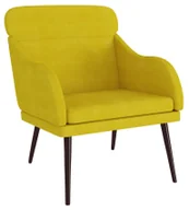 Fotele - Tapicerowany żółty wypoczynkowy fotel A1-T52 - miniaturka - grafika 1