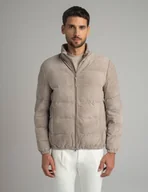 Kurtki męskie - kurtka skórzana calvi beżowa - miniaturka - grafika 1