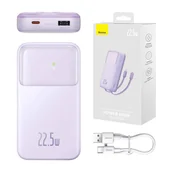 Powerbanki - Powerbank Baseus Comet 20000mAh, USB do USB-C, 22.5W (fioletowy) - miniaturka - grafika 1