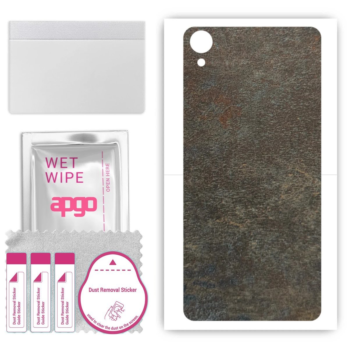 Folia naklejka skórka strukturalna na TYŁ do Sony Xperia XA Ultra - Kamień Księżycowy - apgo SKINS