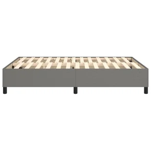 Lumarko Łóżko kontynentalne, ciemnoszare, obite tkaniną, 140x200 cm - Łóżka - miniaturka - grafika 7