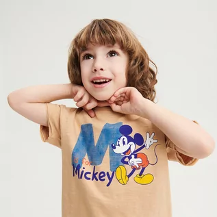 Koszulki dla chłopców - Reserved - T-shirt MICKEY MOUSE - Beżowy - grafika 1