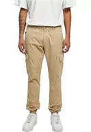 Spodenki męskie - Urban Classics Męskie spodnie Washed Cargo Twill spodnie do biegania dla mężczyzn, spodnie cargo dostępne w wielu wariantach kolorystycznych, rozmiary 30-44, beżowy (Unionbei), 30 - miniaturka - grafika 1
