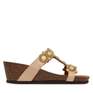 Klapki i japonki damskie - Klapki Scholl Zanzibar T-Bar MF00809 Beżowy - miniaturka - grafika 1