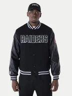 Kurtki męskie - New Era Kurtka bomber New Era NFL Las Vegas Raiders Varsity 60596371 Czarny Regular Fit - miniaturka - grafika 1
