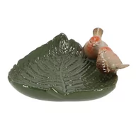 Pozostałe ozdoby ogrodowe - Poidełko Dla Ptaków Liść Ceramiczny - miniaturka - grafika 1