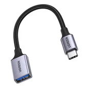 Kable USB - Kabel USB C (męski) - USB (żeński) 3.0 OTG 0.15m Ugreen US378 - czarny - miniaturka - grafika 1