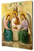 Ikony i obrazy sakralne - Ikona z Trójcą Świętą według Rublowa - miniaturka - grafika 1