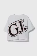 Koszulki dla dziewczynek - Guess t-shirt bawełniany kolor biały - miniaturka - grafika 1