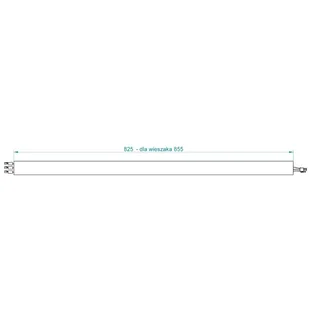 FAMED Rura montażowa 855mm do Lamp SOLIS Akcesoria montażowe do lamp diagnostycznych - Meble i wyposażenie gabinetów medycznych - miniaturka - grafika 1