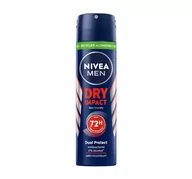Dezodoranty i antyperspiranty męskie - Nivea Dry Impact Antyperspirant w sprayu dla mężczyzn 150ml - miniaturka - grafika 1