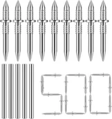 Zawiasy, okucia i inne akcesoria - Gwoździe dwustronne, 500 sztuk Gwoździe dwustronne bezszwowe Gwoździe dwustronne do listew przypodłogowych, w zestawie 5 narzędzi nasadowych - miniaturka - grafika 1