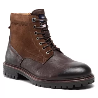 Botki damskie - Pepe Jeans Trapery Ned Boot Comb PMS50209 Brown 878 - grafika 1