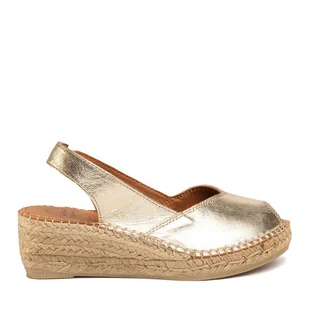 Espadryle Toni Pons Bernia-P Złoty - Espadryle damskie - miniaturka - grafika 1