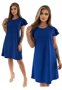 CHABROWA KLASYCZNA KRÓTKA TRAPEZOWA SUKIENKA ROZMIAR 42 POLSKI PRODUCENT - Sukienki - miniaturka - grafika 1