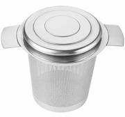 Zaparzacze i kawiarki - ZAPARZACZ do Herbaty Ziół w kształcie Kubeczka Stalowy srebrny AG908 - miniaturka - grafika 1