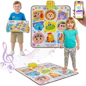 Maty edukacyjne - MATA MUZYCZNA INTERAKTYWNA DLA DZIECI 82×65 cm + DŹWIĘKI MUZYKA, Mata Do Tańczenia Dla Dziewczynki Chłopca + EBOOK - miniaturka - grafika 1
