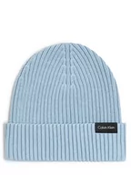 Czapki męskie - Calvin Klein - Czapka męska z dodatkiem kaszmiru, niebieski - miniaturka - grafika 1