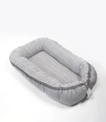 Kokony niemowlęce - Kokon niemowlęcy dwustronny szary sweterkowy - miniaturka - grafika 1