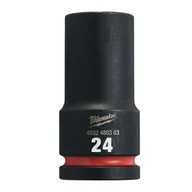 Klucze i nasadki - Milwaukee nasadka udarowa 24 mm 3/4" 6-kątna Shockwave długa metryczna 4932480383 - miniaturka - grafika 1