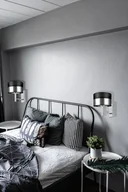 Lampy ścienne - Czarno-złoty kinkiet ścienny LED do salonu i sypialni TEGU GLAM - miniaturka - grafika 1